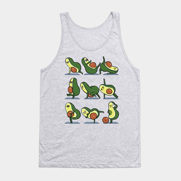 Avocado Yoga For A Flat Tummy Tank Top by huebucket